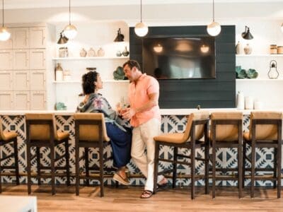 couple at bar
